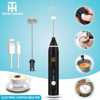 Wake Up to Magic! Rechargeable 2-in-1 Milk Frother & Mixer - Perfect Coffee Foam, Fluffy Eggs, Hot Chocolate - Fast Whisking, Quick Clean
