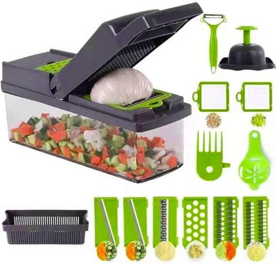 16-in-1 Vegetable Cutter Chopper – Compact & BPA‑Free Slicer