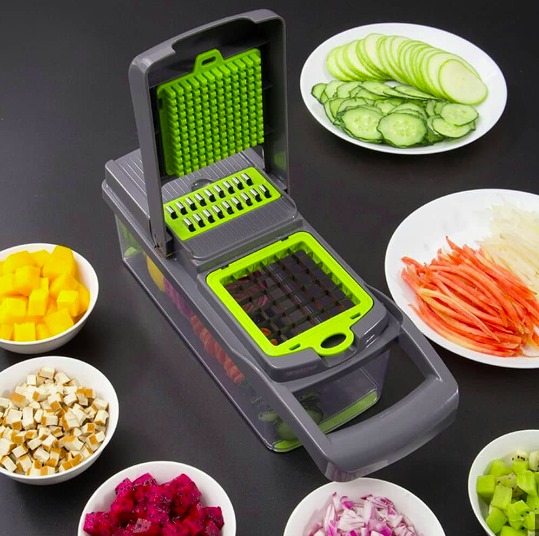 16-in-1 Multifunctional Vegetable Cutter & Chopper with Container – BPA-Free, Easy to Use, Ideal for Pakistani Kitchens