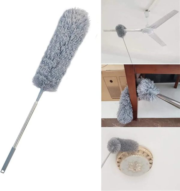 Ultimate 280cm Extendable Microfiber Duster – Telescopic Cleaning Wand for Ceilings, Fans & High Corners | 100-Inch Flexible Dust Remover