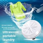 Mini USB Portable Washing Machine – Compact Ultrasonic Turbine Washer for Travel, Baby Clothes, Underwear & Socks