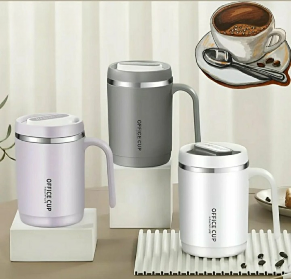 500 ml Insulated Stainless Steel Travel Mug – Leak‑Proof with Handle