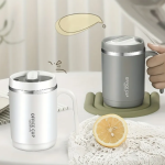 Premium 500ml Stainless Steel Insulated Coffee Mug with Handle & Lid – Office, Travel & Home Tea Cup