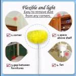 Microfiber Ceiling Fan Duster – 48-Inch Extendable Stick | Washable, Retractable Cleaning Brush for Home Use – Make Cleaning Easy & Stress-Free