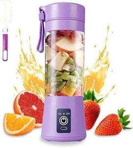 Rechargeable Portable Mini Juicer Blender – 6 Blades, 380ml Outdoor Juicing Cup With Box
