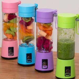 Rechargeable Portable Mini Juicer Blender – 6 Blades, 380ml Outdoor Juicing Cup With Box